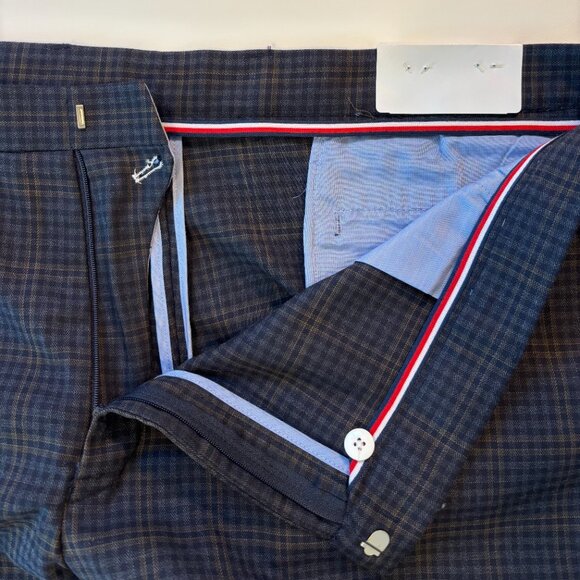 NWT Tommy Hilfiger 42/30 "Tate" THFLEX Tailored to Move Micro-Check Trousers - Picture 5 of 9